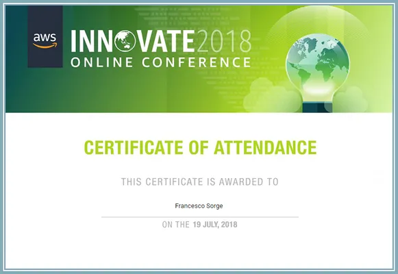 Innovate 2018 Online Conference emessa da AWS