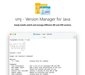 Screenshot di Version Manager for Java